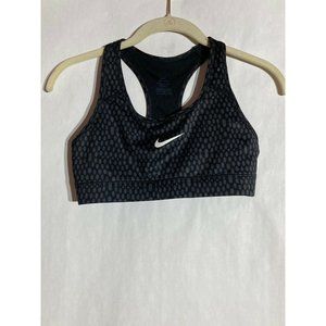 Nike Dri - Fit Women's Black Gray Polka Dot Racerback Sports Bra Size Small